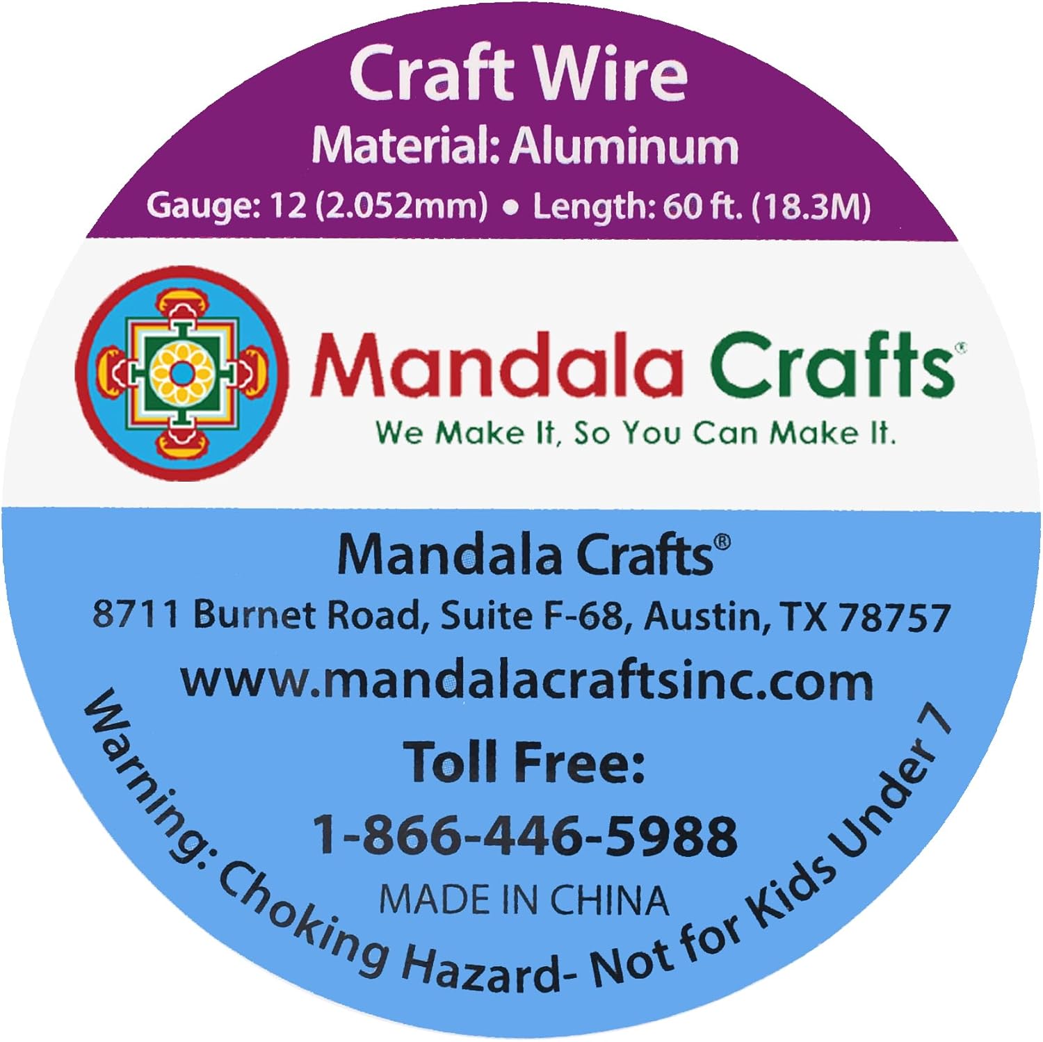 Mandala Crafts 12 Gauge Anodized Aluminum Craft Wire for Jewelry Making - 60 FT Colored Flexible Burnt Orange Wire - Bendable for Bonsai Armature Crafting Sculpting - Crafty Corner