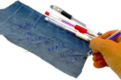 Madam Sew Heat Erasable Fabric Marking Pens for Sewing and Quilting | Fabric Markers for Sewing, Embroidery, Dressmaking with 4 Pens + 4 Refills | No Ghost Lines, Disappearing Ink for Precise Marking