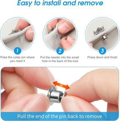 40PCS Locking Pin Back Locking Pin Keeper Clasp, Metal Pin Backing for Brooch Enamel Lapel Pin Lock