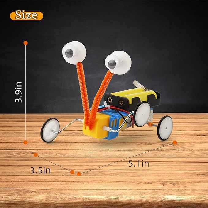 4 Set Bulk Robot Kits for Kids 8-12, STEM Crafts Robotics Science Projects STEM Toys for Boys Girls, Electronics Building Craft Kit Classroom Activities 1st 2nd 3rd Grade 8 9 10 11 12 Year Old