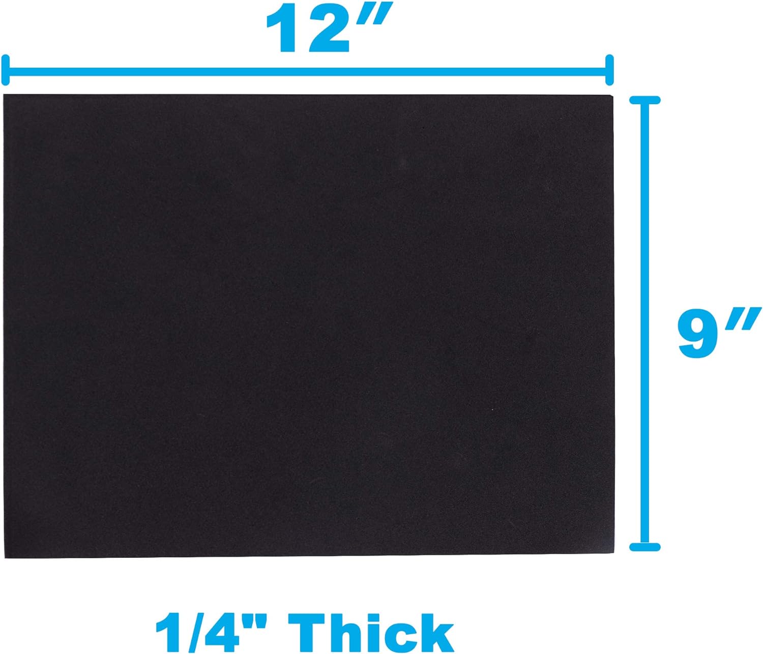 24 Ct Sheets Black EVA Cosplay Foam in 9” x 12’’ Sheets; High Density Thick Foam 85 kg/m³, 6mm (1/4”); Great for Costumes, Props, Armor, Masks, Arts and Crafts Projects - Crafty Corner