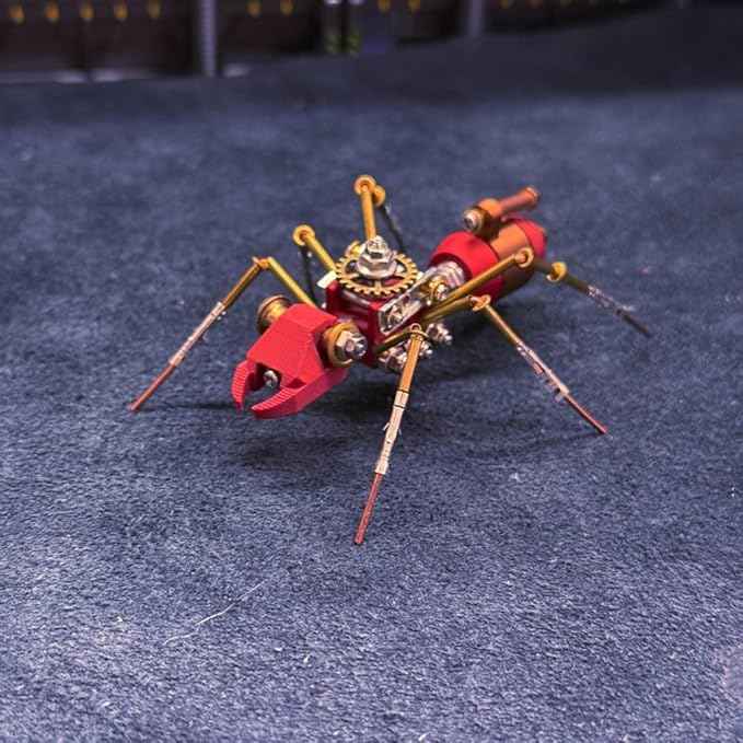 3D DIY Ironjaw Ant A Metal Puzzle Kits, 88PCS Mechanical Snail Metal Steampunk Insect Model Kit, Creative Collectible Display Piece for Adults