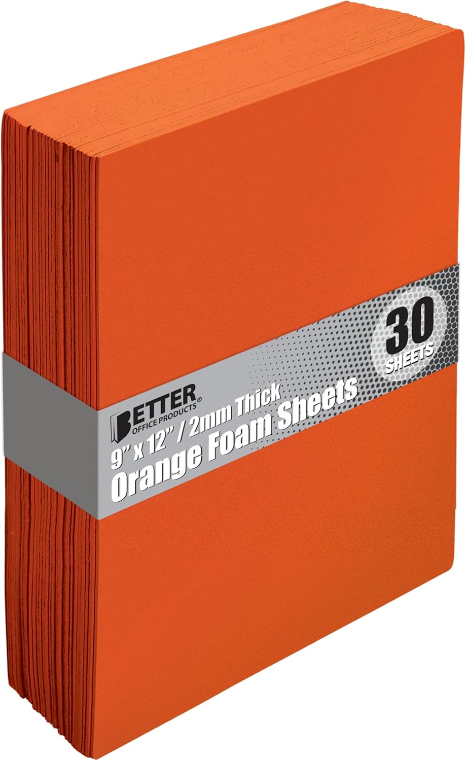 Better Office Products Orange EVA Foam Sheets, 30 Pack, 2mm Thick, 9 x 12 Inch, Orange Color, for Arts and Crafts, 30 Sheets Bulk Pack - Crafty Corner