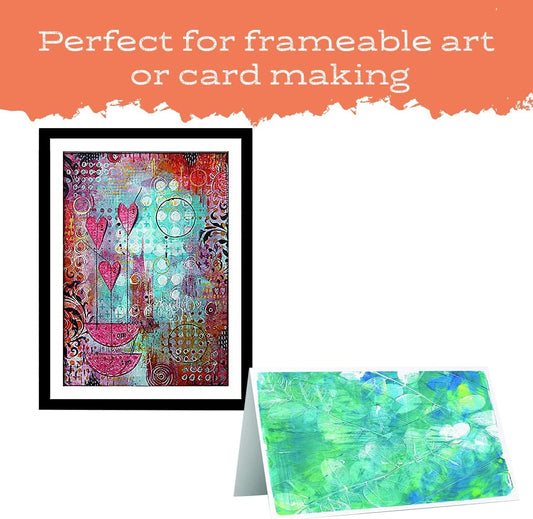 Gel Press Monoprinting Print Plates – 8” X 10” + 5” X 7” Gel Plate Value Pack - Gelli Plates - Reusable Gel Printing Plates for Press Art for Card Making, Scrapbooking, Arts and Crafts