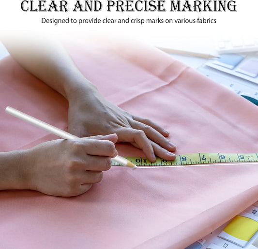 20pcs Sewing Marking Pencils for Fabric Tailor White Mark Pencils Fabric Chalk Pencil Marking and Tracing Tools