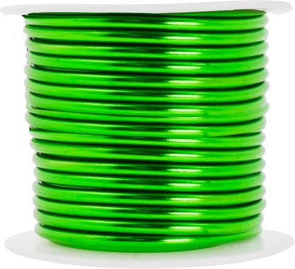 Mandala Crafts 10 Gauge Anodized Aluminum Craft Wire for Jewelry Making - 32 FT Colored Flexible Kelly Green Wire - Bendable for Bonsai Armature Crafting Sculpting - Crafty Corner
