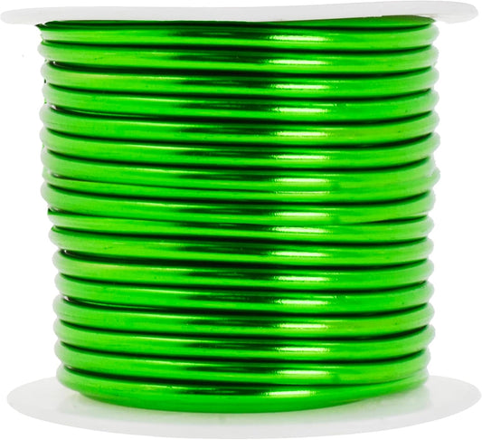 Mandala Crafts 10 Gauge Anodized Aluminum Craft Wire for Jewelry Making - 32 FT Colored Flexible Kelly Green Wire - Bendable for Bonsai Armature Crafting Sculpting - Crafty Corner