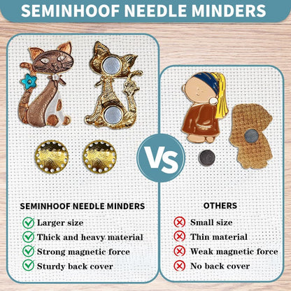 Magnetic Needle Minder Magnet Embroidery Accessories and Supplies Embroidery Needle Holder Cross Stitch Holder Needlework Supplies (Cardinal) (cat)