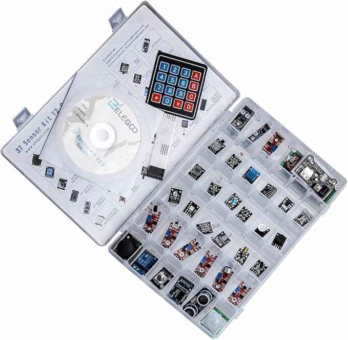 ELEGOO Upgraded 37 in 1 Sensor Modules Kit with Tutorial Compatible with R3 MEGA 2560 Nano