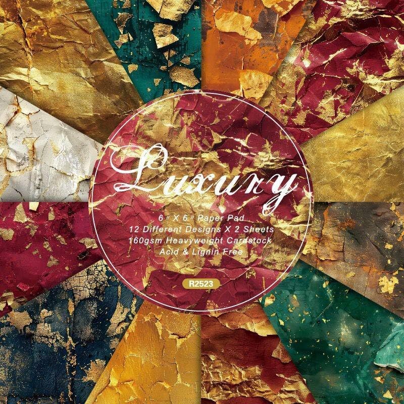 Autumn Scrapbook Paper 6×6,24 Sheets Single-Sided Fall Gold Patterned Paper Scrapbooking CardStock Papers Pad for Holiday Cardmaking DIY Origami Journaling Papers. - Crafty Corner