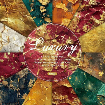 Autumn Scrapbook Paper 6×6,24 Sheets Single-Sided Fall Gold Patterned Paper Scrapbooking CardStock Papers Pad for Holiday Cardmaking DIY Origami Journaling Papers. - Crafty Corner