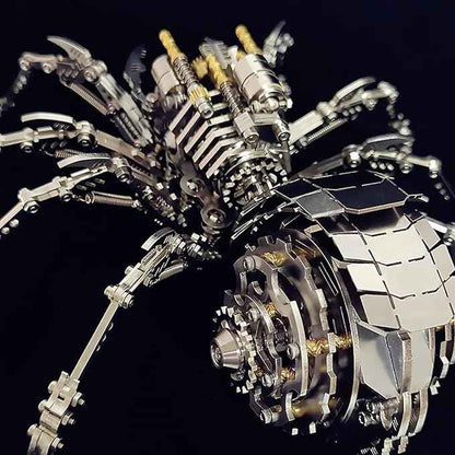 3D Metal Puzzle Mechanical Spider Model Kits, 203 Pieces 3D Stainless Steel Puzzle Jigsaw DIY Assembly Steampunk Metal Model Kits