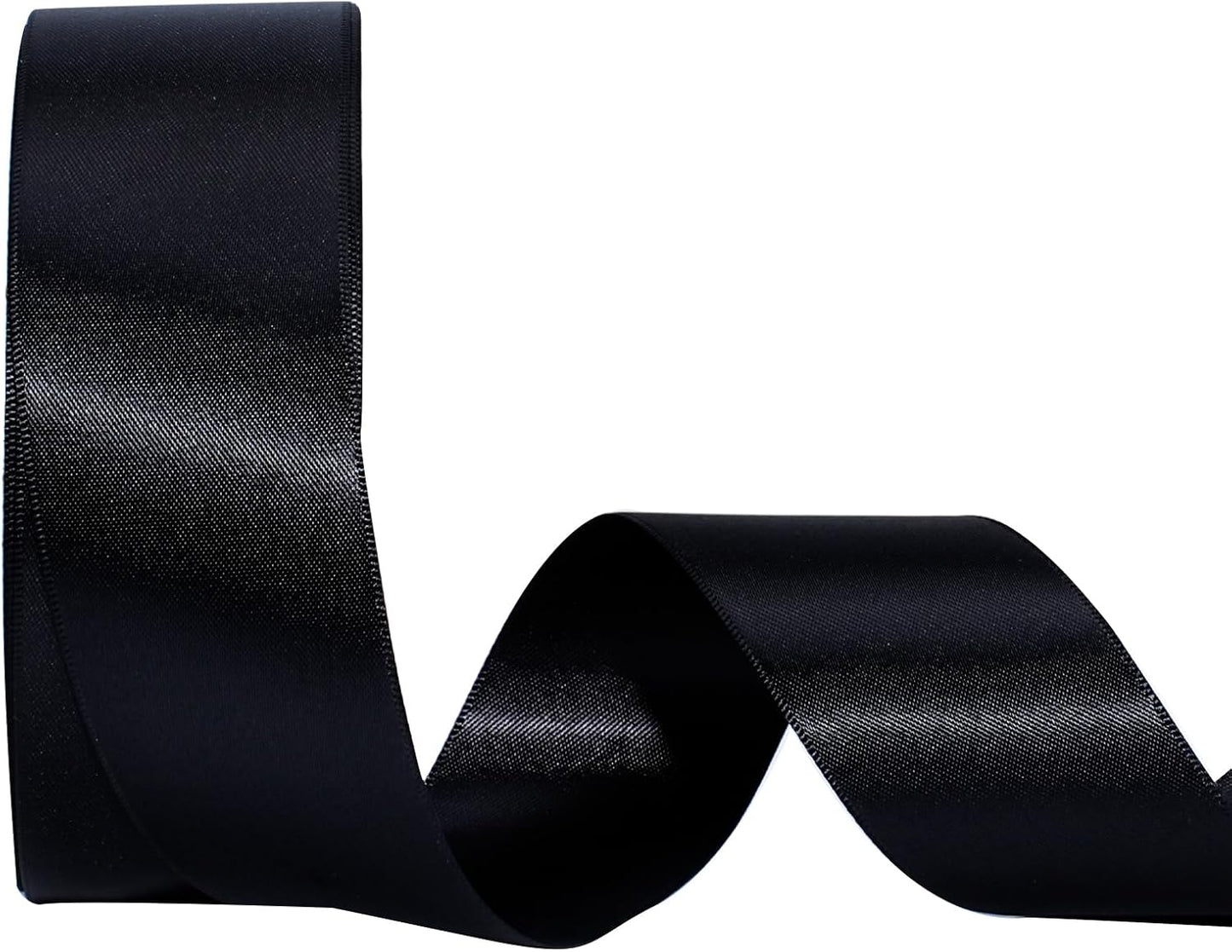 LaRibbons Black Satin Ribbon 1 1/2 Inch 50 Yards Double Faced Red Silk Ribbon for Flower Bouquet Crafts Gift Wrapping Bow Christmas Decoration - Crafty Corner