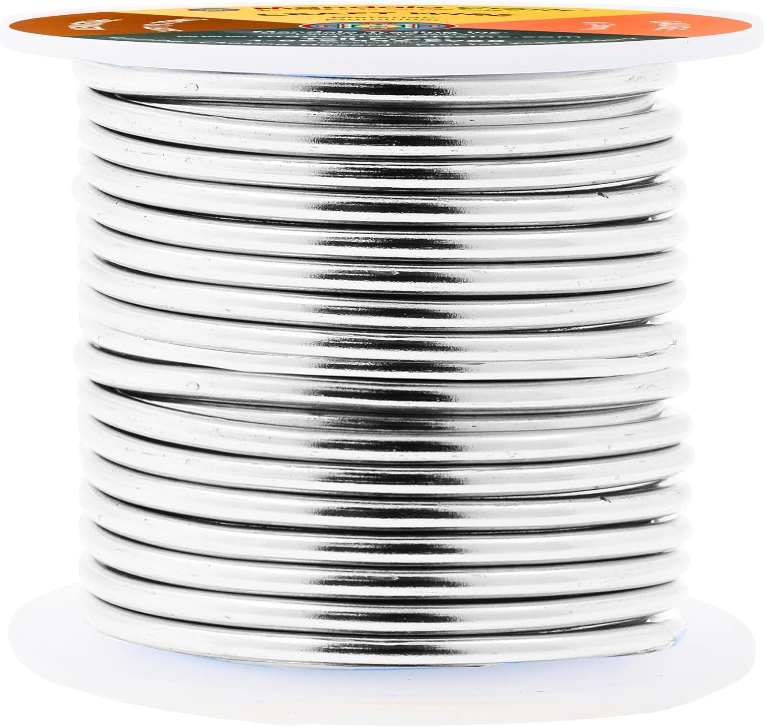 Mandala Crafts 8 Gauge Anodized Aluminum Craft Wire for Jewelry Making - 32 FT Colored Flexible Silver Wire - Bendable for Bonsai Armature Crafting Sculpting - Crafty Corner