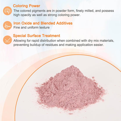 HARFINGTON Iron Oxide Powder Concrete Pigment 300 Mesh 3.5oz (100g) Iron Oxide Grout Pigment for Pastel Tile Paint Concrete Cement, Pastel Pink