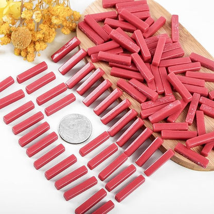 Youway Style Strips Mosaic Tiles for Crafts Bulk,150g Red Mosaic Glass Pieces for Crafts DIY Spring Mosaic Art Decor,Mosaic Kit Supplies
