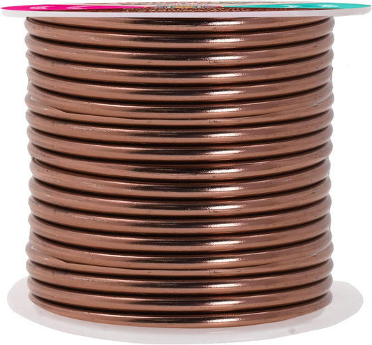 Mandala Crafts 10 Gauge Anodized Aluminum Craft Wire for Jewelry Making - 32 FT Colored Flexible Light Brown Wire - Bendable for Bonsai Armature Crafting Sculpting - Crafty Corner