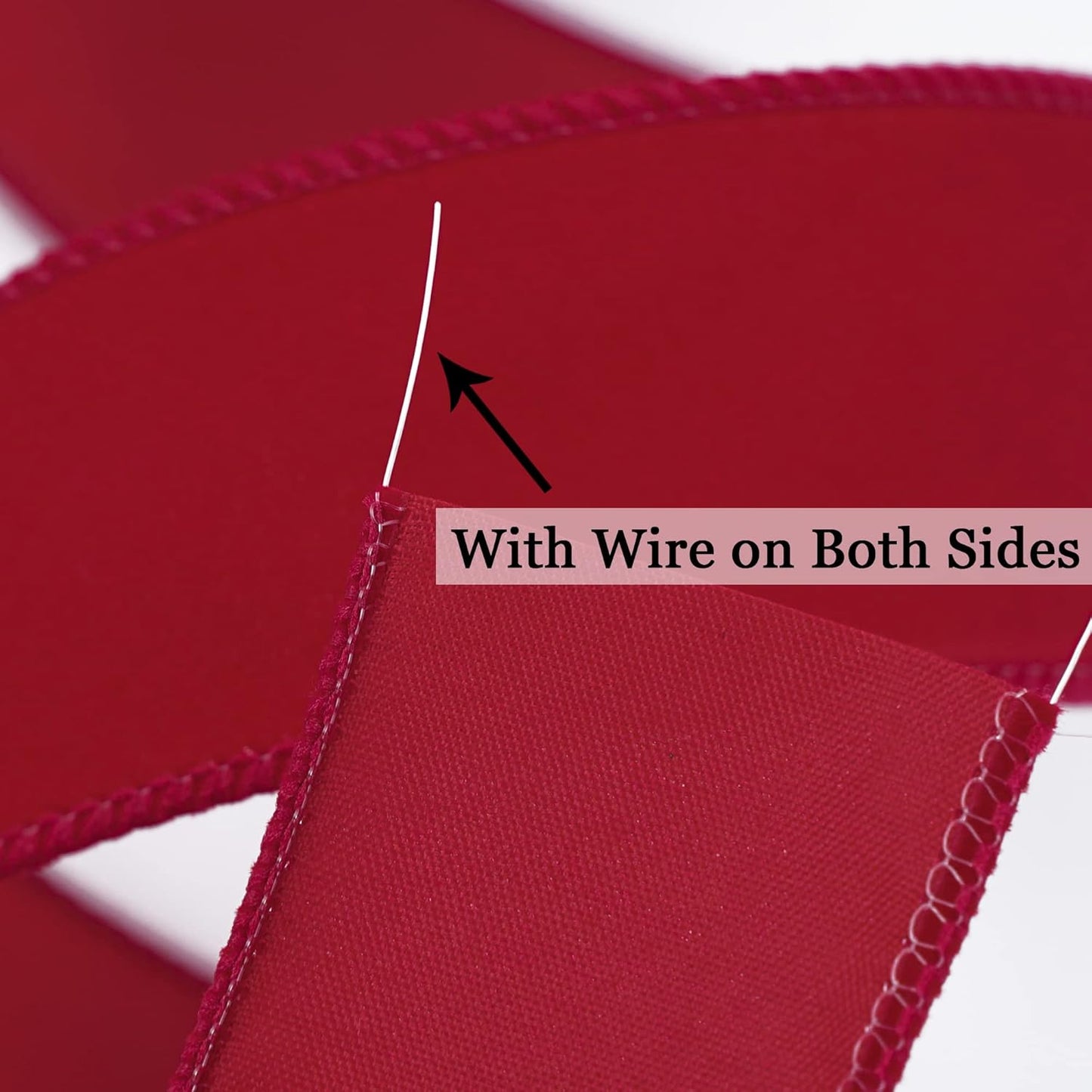 MEEDEE 1.5 Inch Velvet Wired Ribbon - 25 Yards Dark Red, Perfect for Christmas Tree, Wreaths & Bows - Crafty Corner