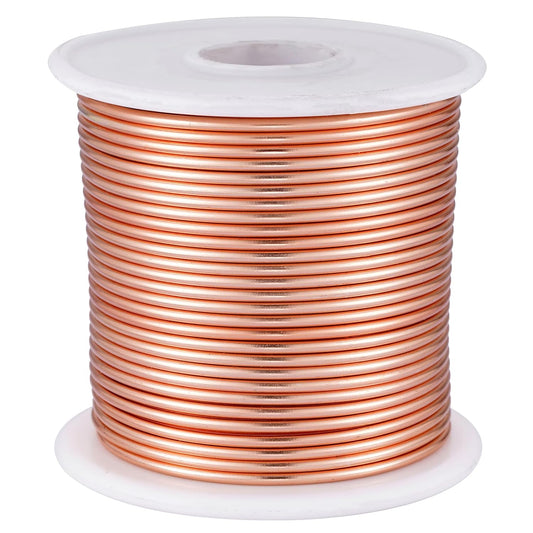 12 Gauge Copper Aluminum Craft Wire (105FT) - Anodized for Jewelry Making, Beading Floral, Plant Gardening, Sculpting & Modeling Craft Wire (Copper Tone #4, 2mm) - Crafty Corner