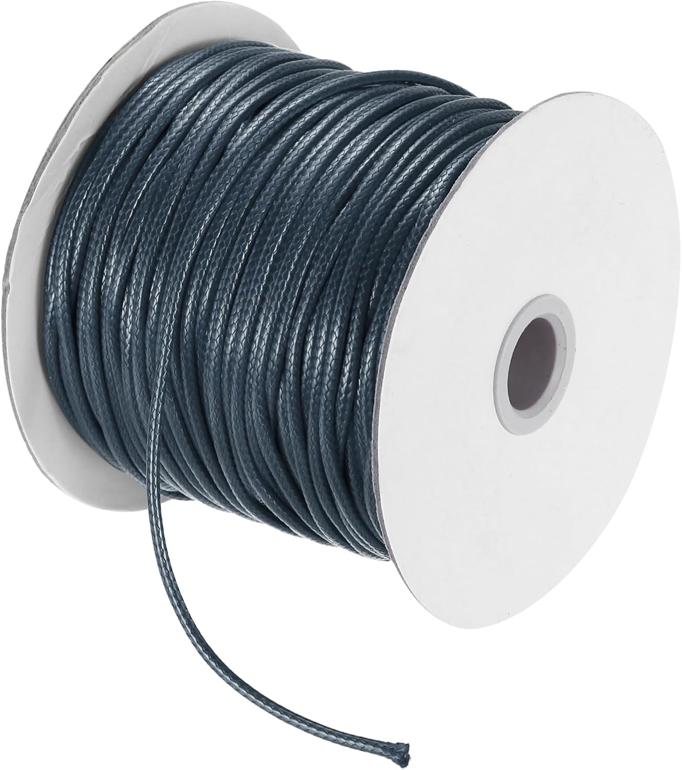 MECCANIXITY Waxed Cord 2.5mm Waxed Polyester Cord 87 Yard Wax String for Bracelet Making, Necklaces, Beading, Jewelry Making and DIY Crafts(Dark Gray)