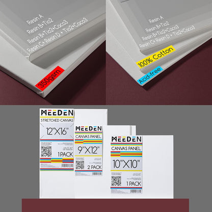 MEEDEN Oil Painting Kit, Painting Sets with Sketch Easel Box, Professional Art Paint Supplies Kit with Paint Brushes, Palette Knives, Canvases for Painting Supplies for Adults