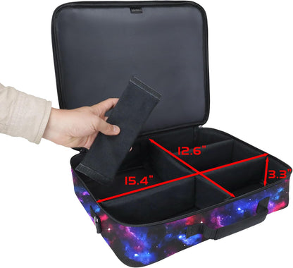 ENHANCE Designer Edition TCG Bag - MTG Shoulder Bag with Customizable Dividers & Accessory Pocket for Deck Boxes, Dice - Card Storage Compatible with Magic the Gathering, Lorcana (Galaxy)