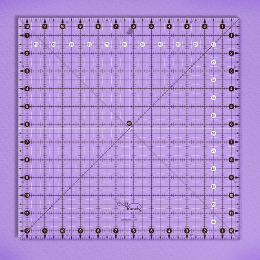 Non-Slip Square Quilt Template Ruler (12.5" x 12.5")