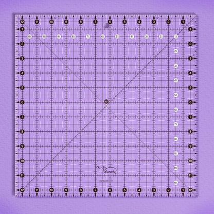 Non-Slip Square Quilt Template Ruler (12.5" x 12.5")