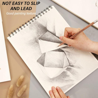 Deokke Sketchbook Top Spiral Bound Sketch Pad, 9 x 12 inch,100GSM Thick Paper,50 Sheets 100 Pages,Art Sketch Book Aesthetic Cute Drawing Writing Paper,for Girls Women-Black Marble