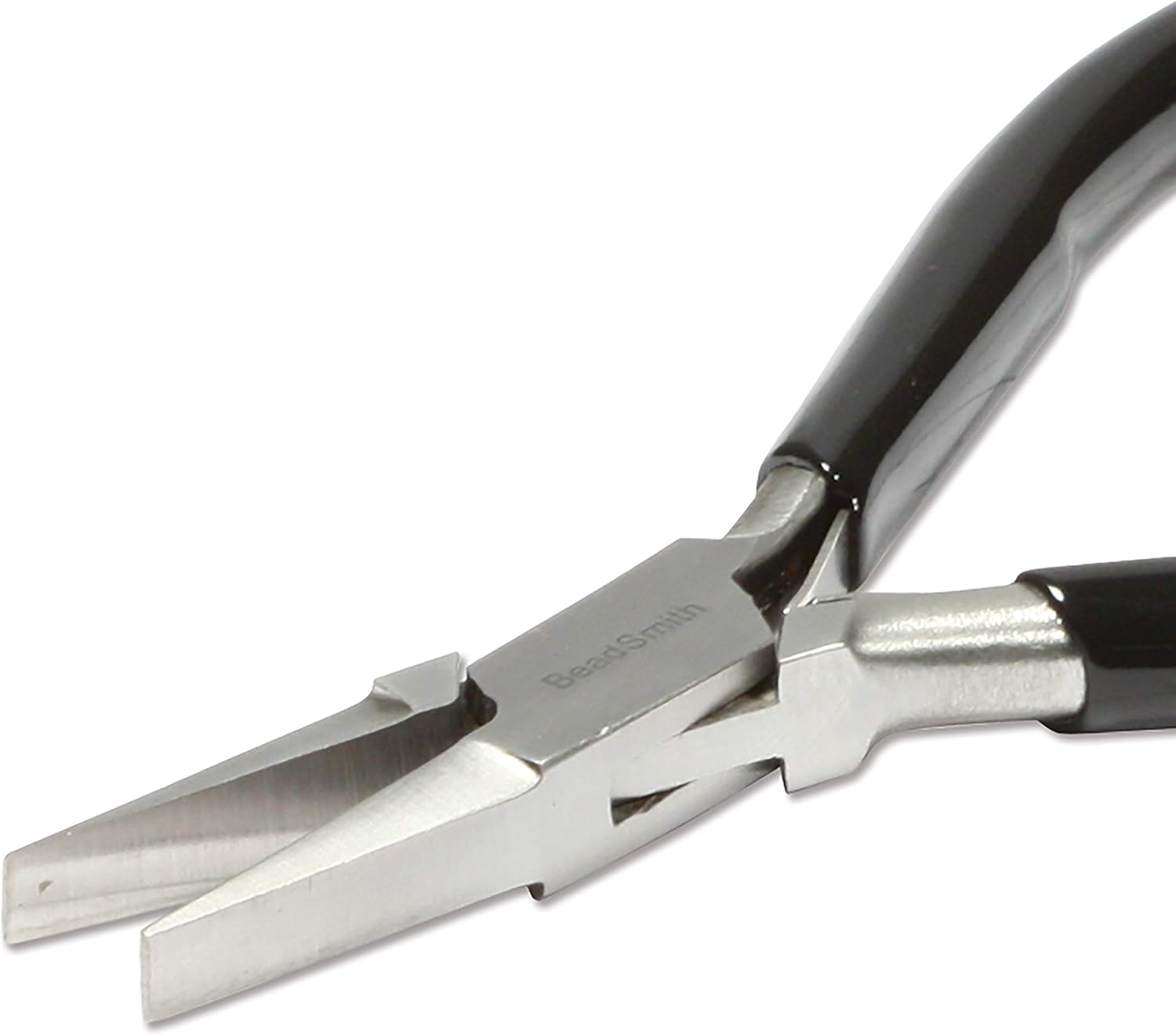 The Beadsmith Flat Nose Pliers – Extra Fine Tips – 4.5 inches (114mm) – PVC Grip Handle with Double Leaf Springs – Jewelry Making Tool for Creating Bracelets, Earrings and Necklaces - Crafty Corner