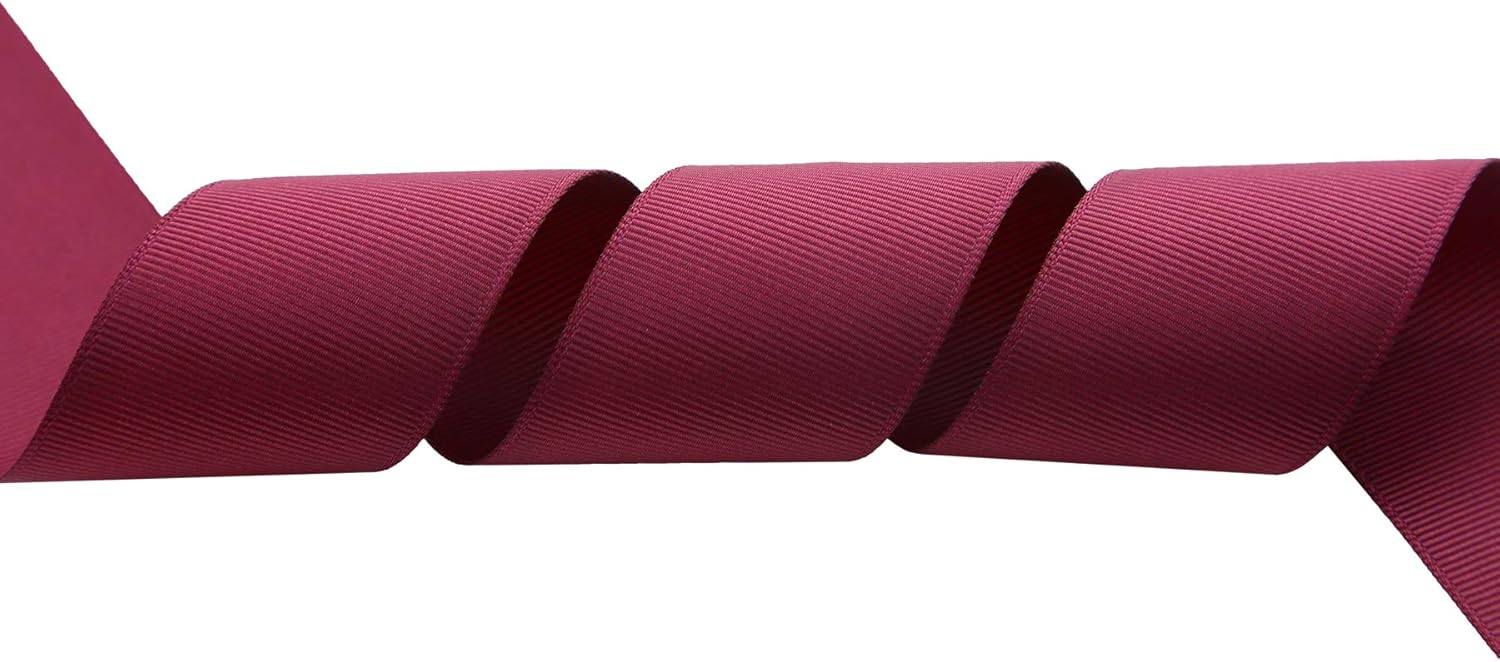 ITIsparkle 11/2" Inch Grosgrain Ribbon 25 Yards-Roll Set for Gift Wrapping Cake Decoration Party Favor Hair Braids Hair Bow Baby Shower Decoration Floral Arrangement Craft Supplies, Burgundy 277# - Crafty Corner