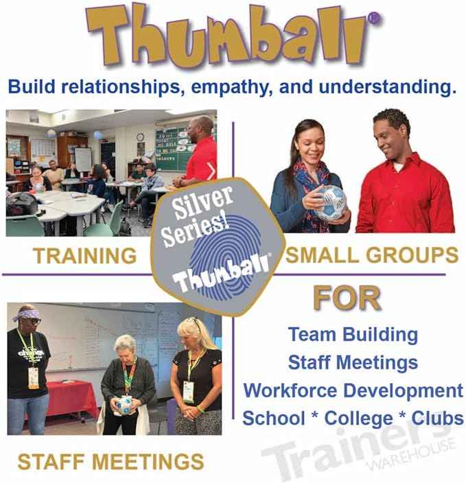 Trainers Warehouse 6" Thumball Collection, 32 Prompts for Conversation, Team Building, Relationship and Training