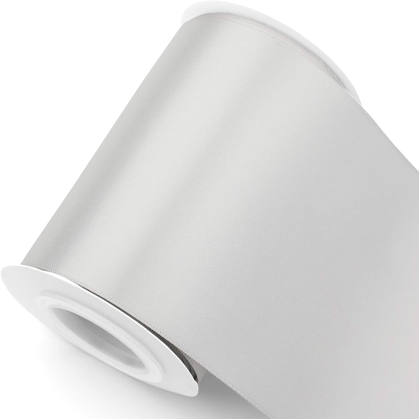 Humphrey's Craft 4 Inch Silver Double Faced Satin Ribbon - 5 Yards Variety of Color for Crafts Gift Wrapping Cutting Ceremony Decoration Sewing Chair Sash Wedding and Dining Tables. - Crafty Corner