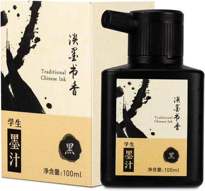 100 ML/3.5 OZ Calligraphy and Sumi Liquid Ink - Versatile Elegance for Chinese Traditional Art Works and Japanese Brush Art - Crafty Corner