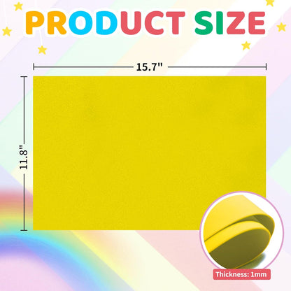 20 PCS EVA Foam Sheets DIY Handcraft Materials 1mm Thick 15.7 x 11.8 Inches Yellow EVA Foam Papers for Arts and Crafts - Crafty Corner