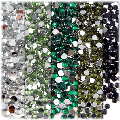 The Crafts Outlet 5-PK Set (7,200-Piece), Round 3mm Rhinestones, Flatback, Pink Tones - Crafty Corner