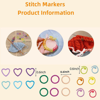 Hilsayum Star Shape Metal Stitch Markers Knitting,50Pcs Colorful Crochet Stitch Markers for Knitting Yarn and DIY Crafts