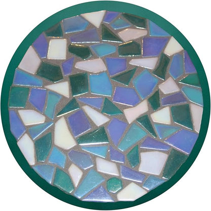 Irregular Glass Mosaic Tiles Bulk 500g Glossy and Iridescent Mosaic Glass Tiles for DIY Projects and Arts and Crafts Solid Colors and Mixes (Iridescent Purple)