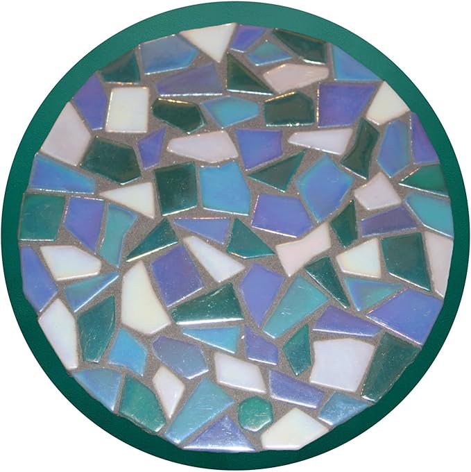 Irregular Glass Mosaic Tiles Bulk 500g Glossy and Iridescent Mosaic Glass Tiles for DIY Projects and Arts and Crafts Solid Colors and Mixes (Glossy Purple)