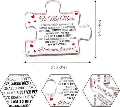 To My Mom Puzzle Piece Gift, Mothers Day Gifts for Mom, Best Presents for Moms, Best mom Ever Gifts, Mothers Day Decor for Mother's Day