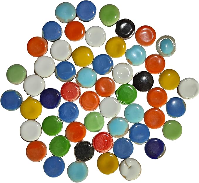 PINUO&KE 0.99 lb Mosaic Tiles for Crafts Bulk, Mosaic Ceramics Pieces for Garden Crafts Kits DIY Mosaic Art Decor