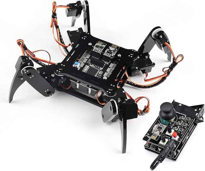 Freenove Quadruped Robot Kit with Remote (Compatible with Arduino IDE), Walking Crawling Twisting, App Remote Control, Servo STEM Project