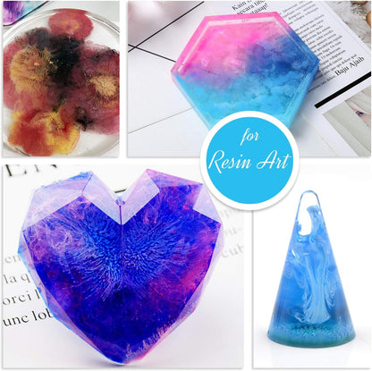 Alcohol Ink Set - 24 x 0.35oz Alcohol Based Ink for Epoxy Resin Painting, Resin Petri Dish Making - Concentrated Alcohol Paint Color Dye with 6 White Color Inks for Resin Art, Coaster, Yupo, Tumbler