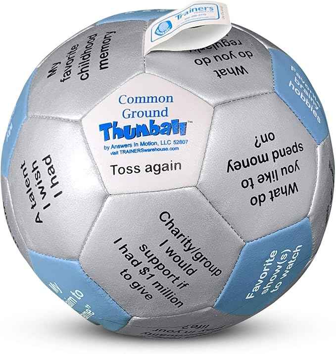 Trainers Warehouse 6" Thumball Collection, 32 Prompts for Conversation, Team Building, Relationship and Training