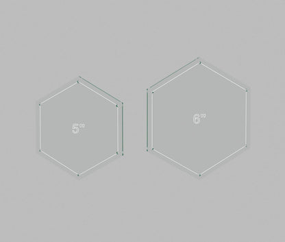 Hexagon Quilting Template Set - 5", 6", 7", 8" Sizes with 1/4" Seam Allowance - Durable Acrylic Templates for Quilting, Patchwork, Crafting, & Sewing Projects - Clear Templates for Accuracy