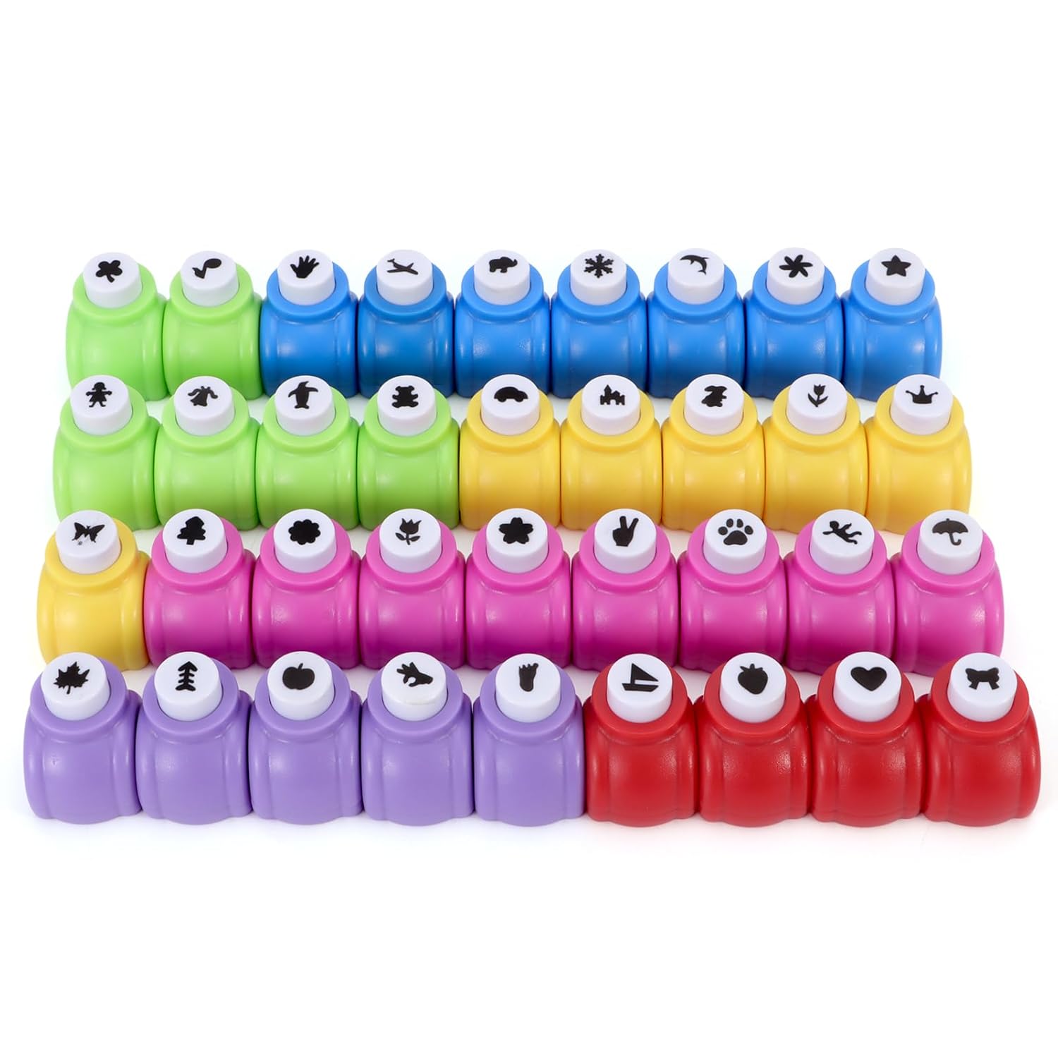 Craft Punches 36 Pack, Hole Punch Shapes 36 Patterns, Craft Hole Punch Shapes, Shape Paper Punch Set for DIY Crafting Scrapbooking Nail Art Craft Punchers Supplies - Crafty Corner