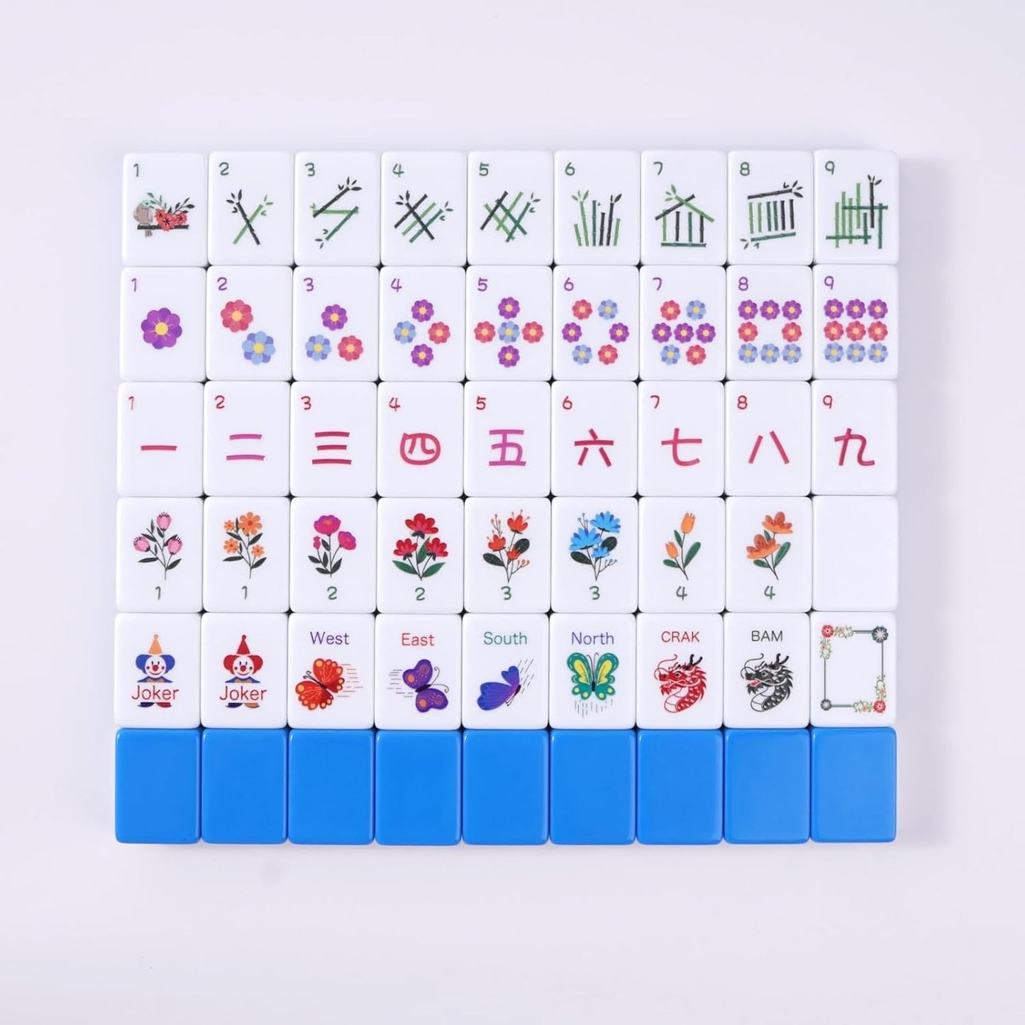 American Mahjong Tile Set (Blue)