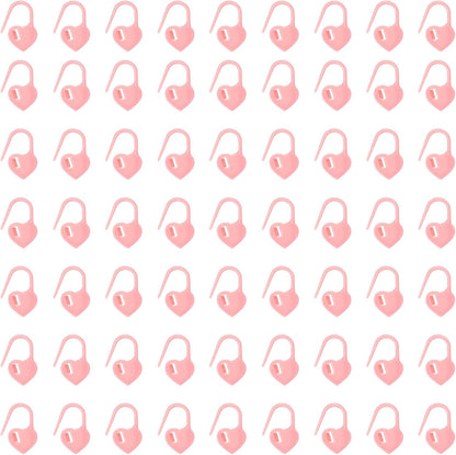 uxcell 400pcs Stitch Markers for Crocheting, Heart Shaped Crochet Marker Needle Clip Counter for Knitting Clothing Tag DIY Craft,Pink