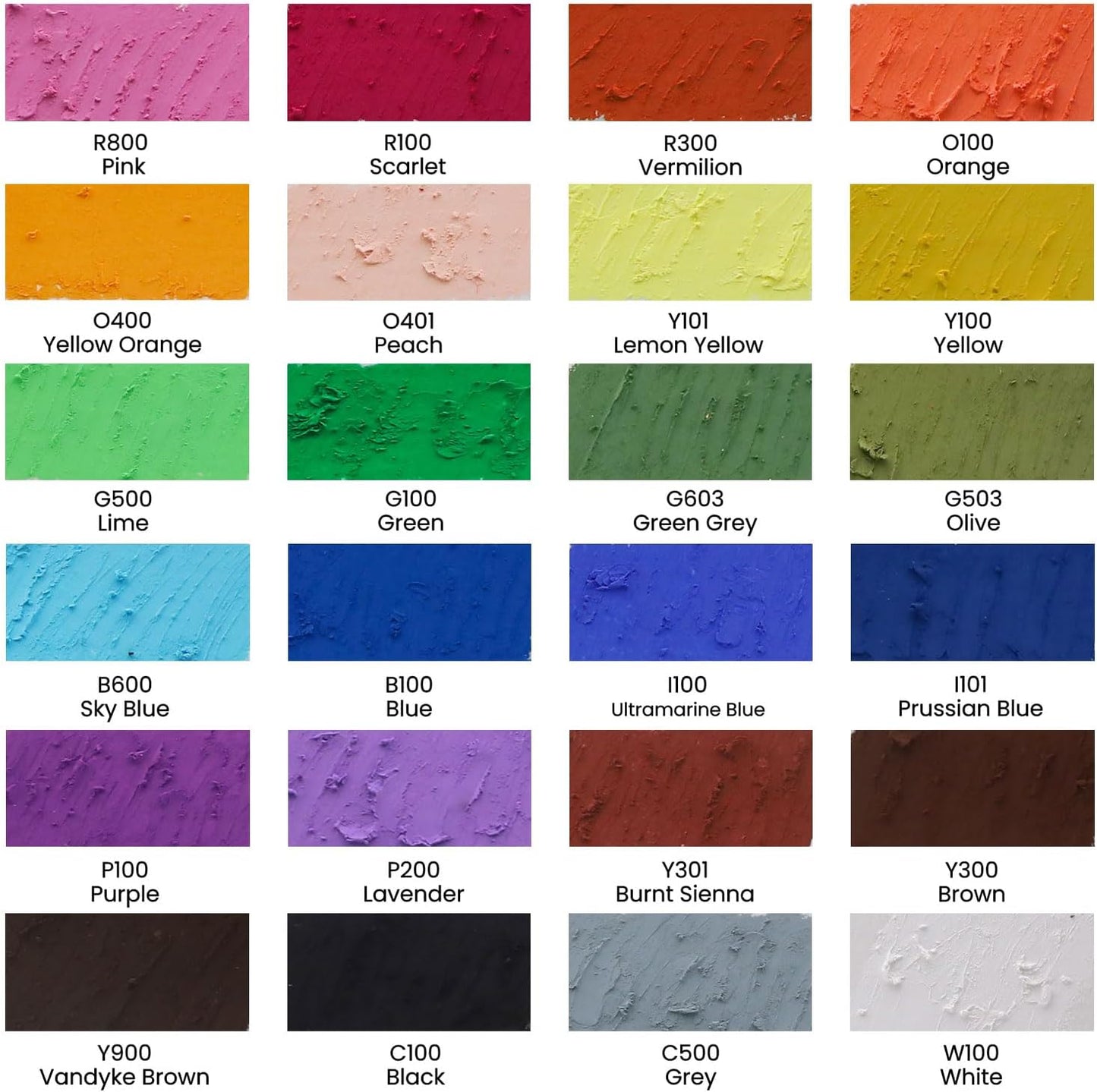 Soft Oil Pastels Set, 24 Vibrant Colors, Oil Pastel Crayons for Artists, Beginners, Teachers, Students, Great Blending and Layering for Art Supplies, Art Painting, Drawing (10 x 70 mm)