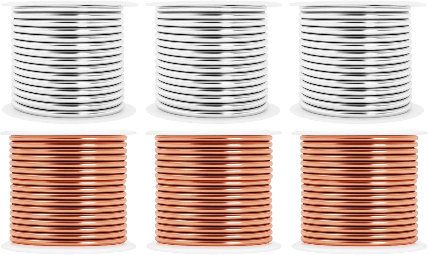Mandala Crafts 10 Gauge Anodized Aluminum Craft Wire for Jewelry Making - 120 FT Colored Flexible Silver Copper Tone Wire - Bendable for Bonsai Armature Crafting Sculpting - Crafty Corner